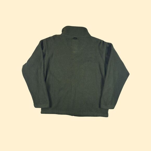 1990s L Browning fleece zip up, vintage green zip up mens outdoors jacket - Picture 4 of 8